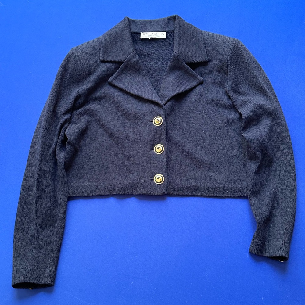 St John Vintage Cropped Jacket, Size Small